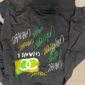 CHANEL Black Sweatshirt with Vibrant Logo